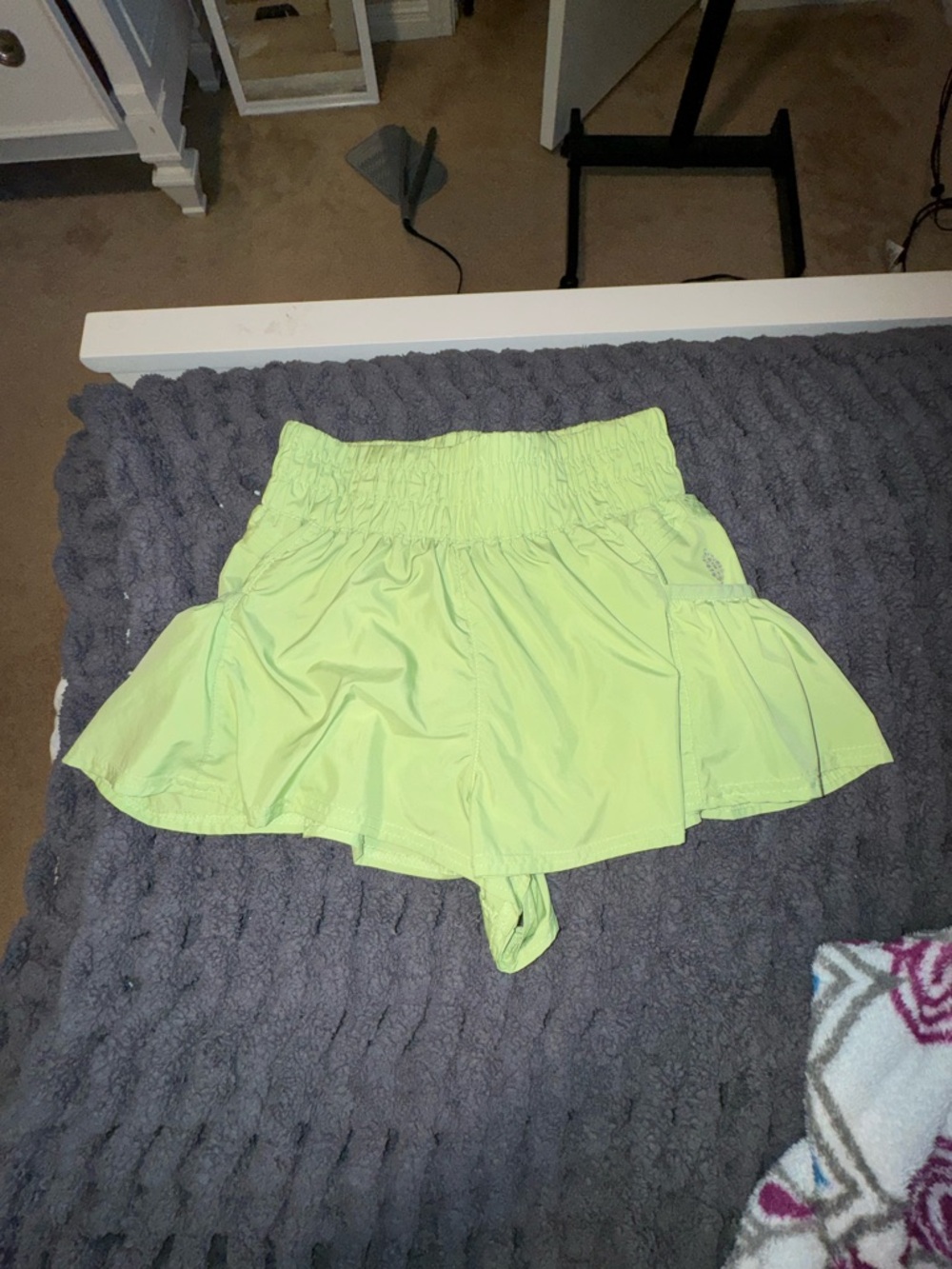 Free People Neon Lime Athletic Skort Shorts